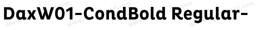 DaxW01-CondBold Regular字体转换